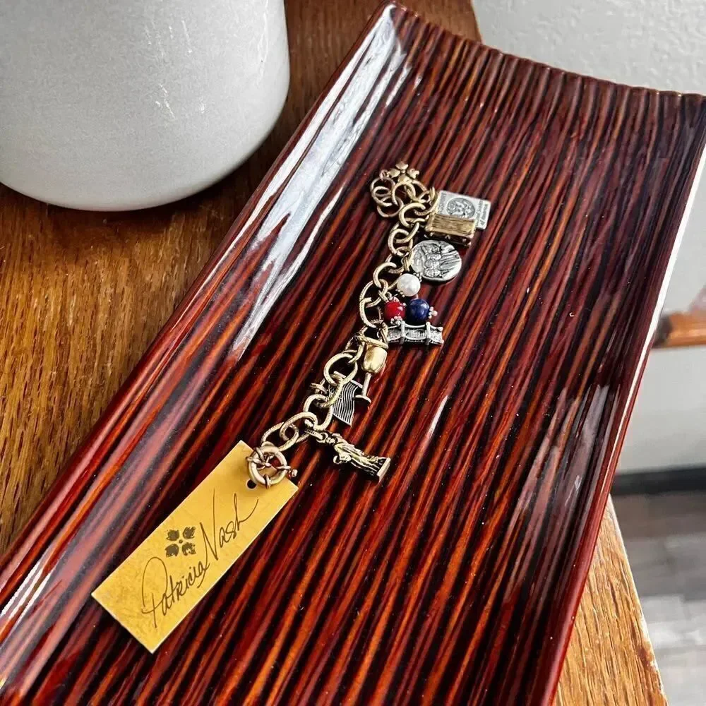 New Patricia Nash USA Charm Bracelet World Traveler #PNBR